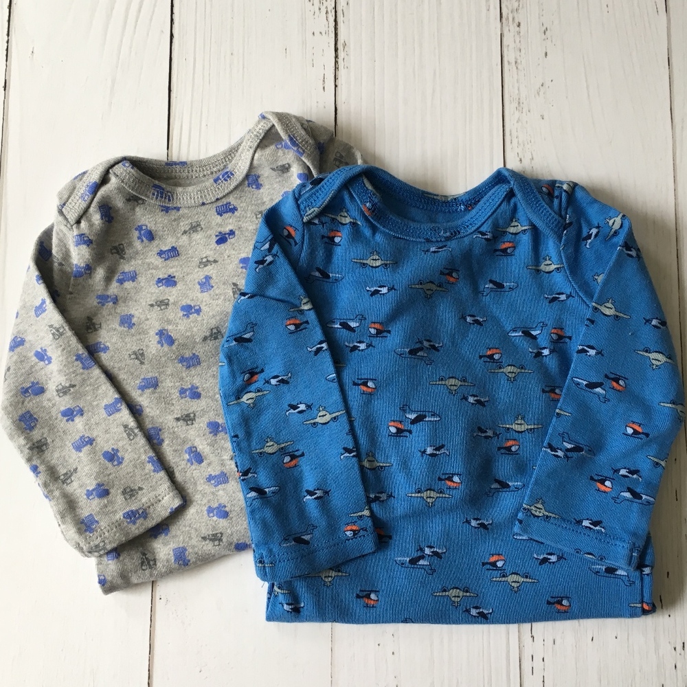 2 Long Sleeve Boy Onesies